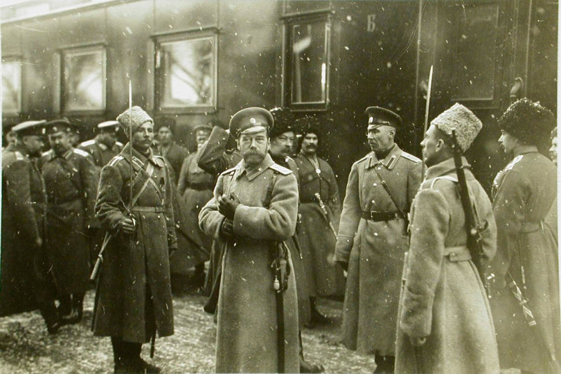 Император Николай II на смотре 1-й Армии, 30 января 1916