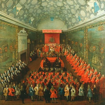 "Обращение королевы Анны к Палате лордов", около 1708-1714 гг. Худ. Петер Теллеманс