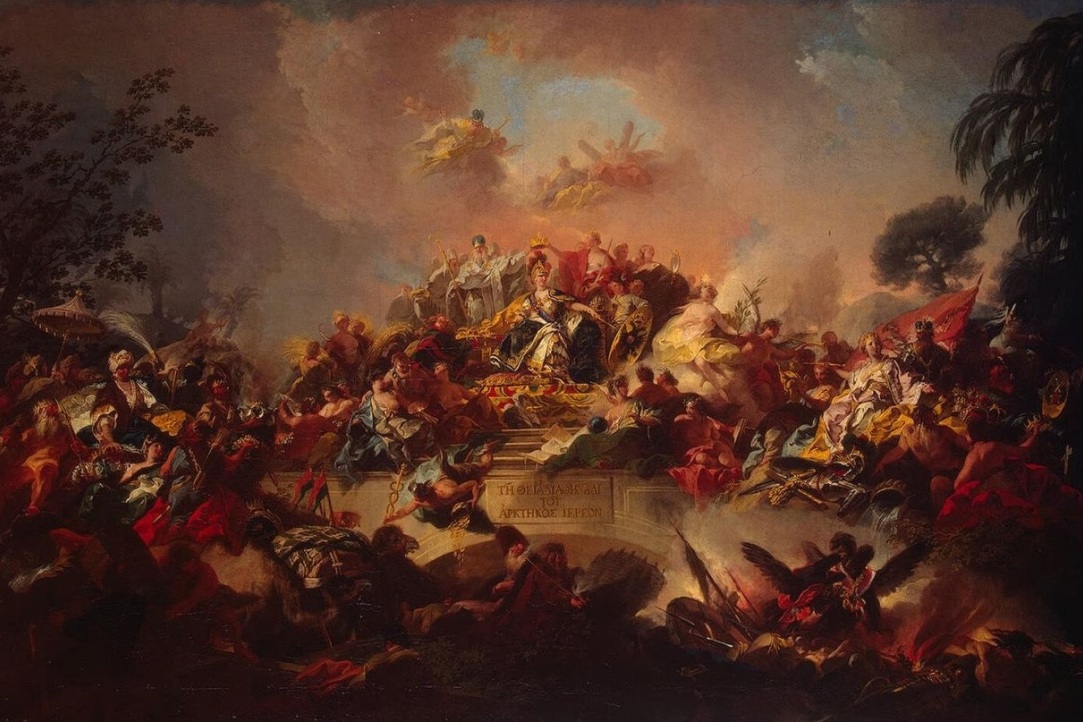 «Апофеоз царствования Екатерины II». Худ. Г. Гульельми. 1767