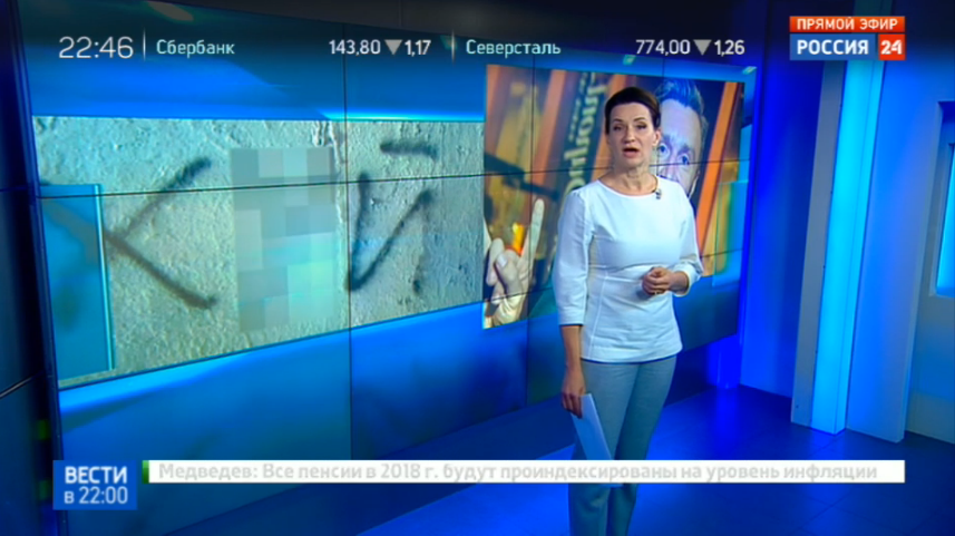 Александр Пиперски рассказал об этимологии слова б**дь в эфире программы «Вести» на телеканале «Россия-24»