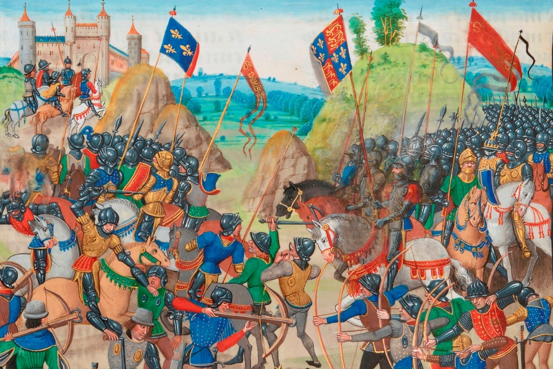 Битва при Креси (1346 г.), миниатюра из «Хроник» Жана Фруассара, XV в.
