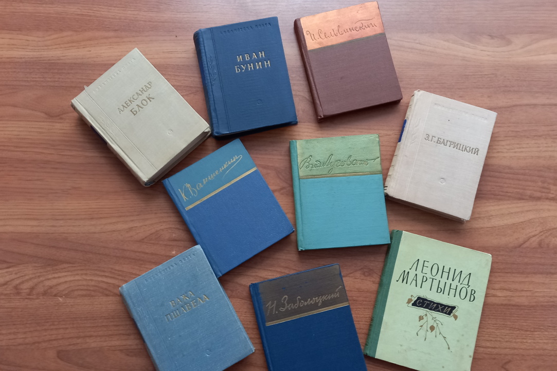 Коллекцию поэтических сборников, выпущенных в 1960-е, студентам подарила Алла Самуиловна Оганова